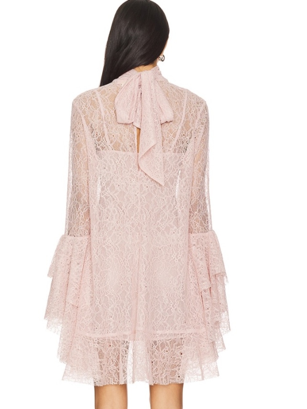 Camila Coelho Norma Mini Dress in Dusty Pink - Picture 3 of 9